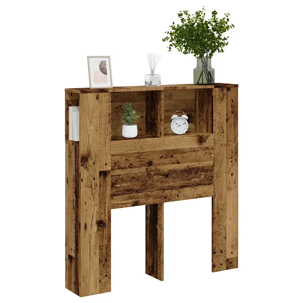 Testiera | Testata con Contenitore Legno 100x18,5x102,5 cm in Multistrato