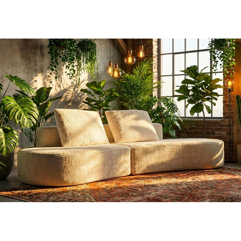 Divano Island Bianco cm 238x92x78 (compresso)
