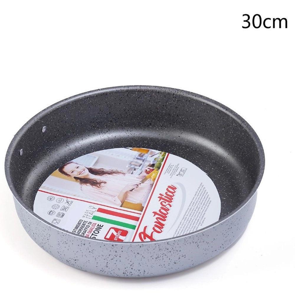 Trade Shop - Tortiera Rotonda Rivestimento Antiaderente Antigraffio ø18-22-26-30cm Teglia Cucina -