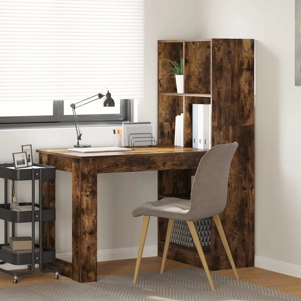 Scrivania | Tavolo da Ufficio Rovere fum¨¦ 122 x 67 x 145 cm Legno multistrato