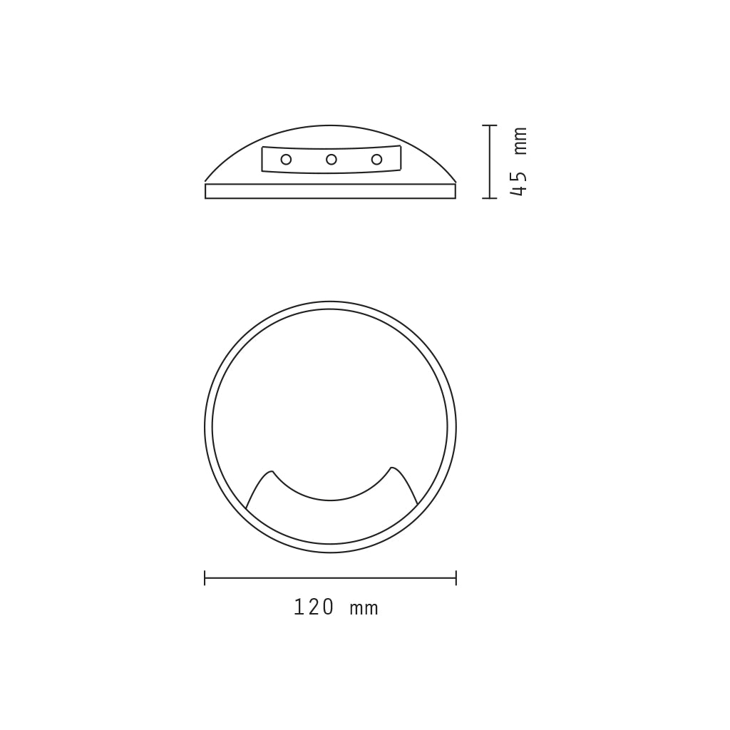 Faretto segnapassi LED 12V calpestabile 3W luce radente 4000K 1 finestra IP65