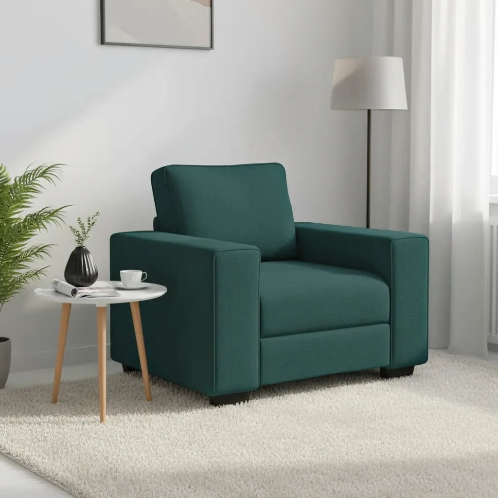 Poltrona Verde Scuro 100x77x82 cm in Tessuto 4105151