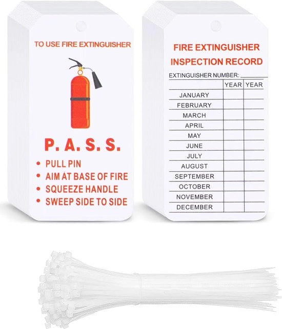 Etichette di controllo per blusser - Etichette di ispezione e registrazioni per interni e esterni - 11 x 5,5 cm