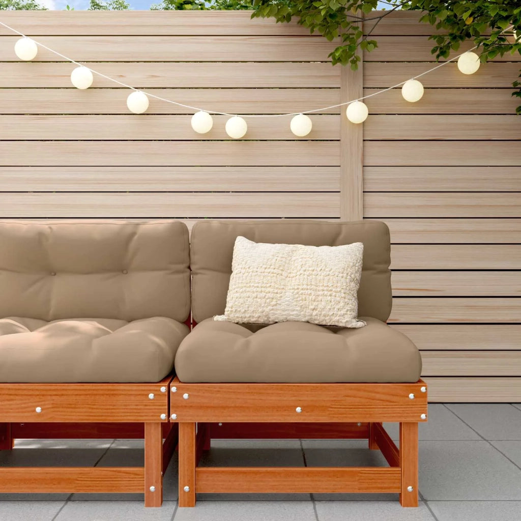 Divano Medio da Giardino Legno di pino massiccio Marrone Cera 865431