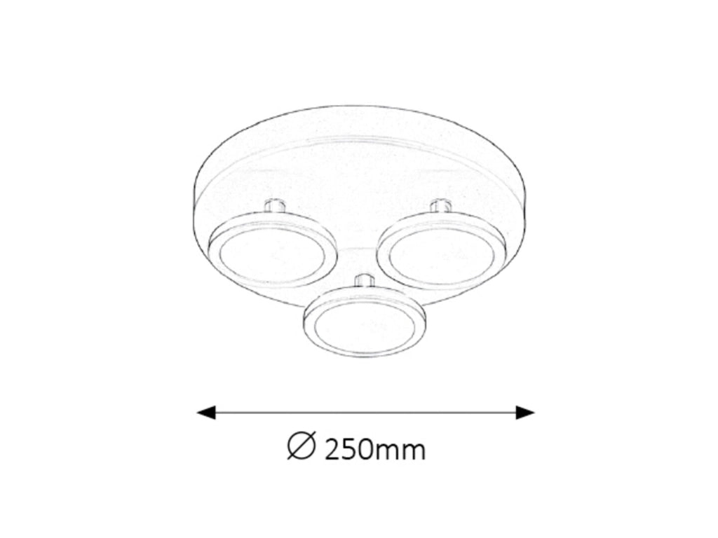 Plafoniera 25 cm LED 18W bianco opaco tonda Rabalux