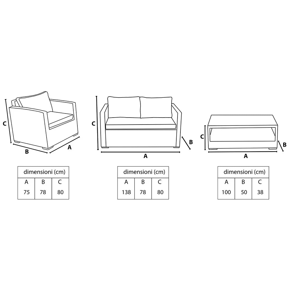 Salottino Kioss (2 Posti)  Avorio
