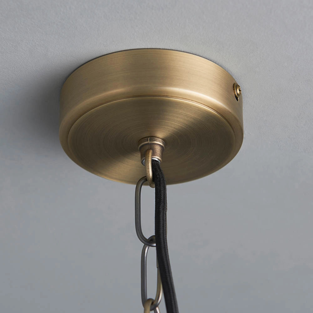 Lampada a sospensione Hurst lanterna ottone Endon E27