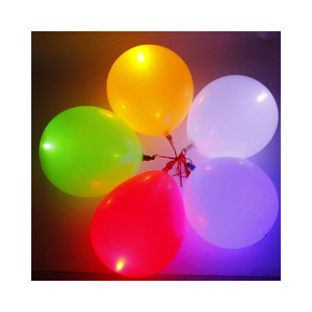 Trade Shop - Palloncini Luminosi 30 Cm Colorati Confezione 10 Pezzi Eventi Festa Balloon -