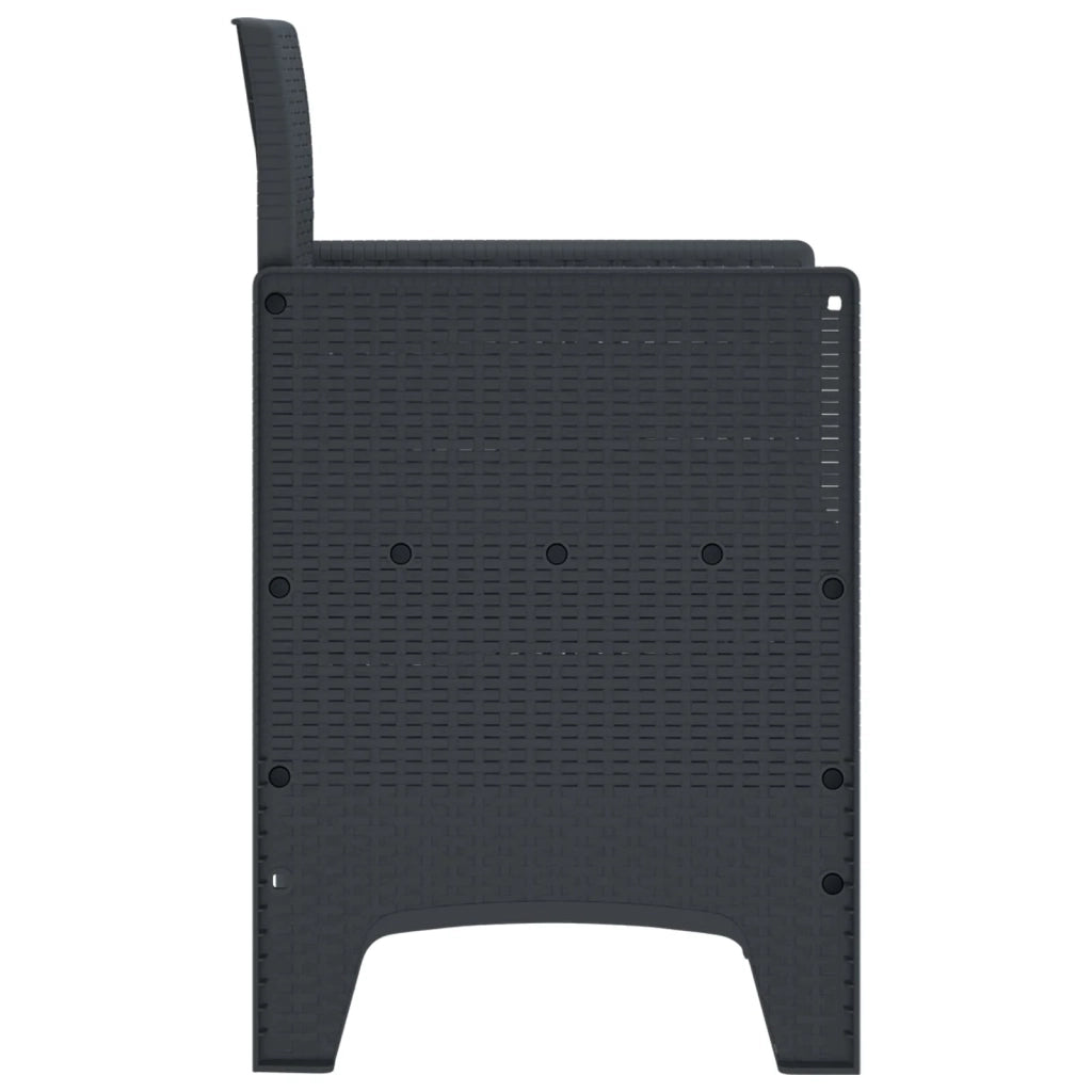 Sedia da Giardino 4 pz | Sedie da Esterno Antracite 53 x 49 x 85 cm Polipropilene