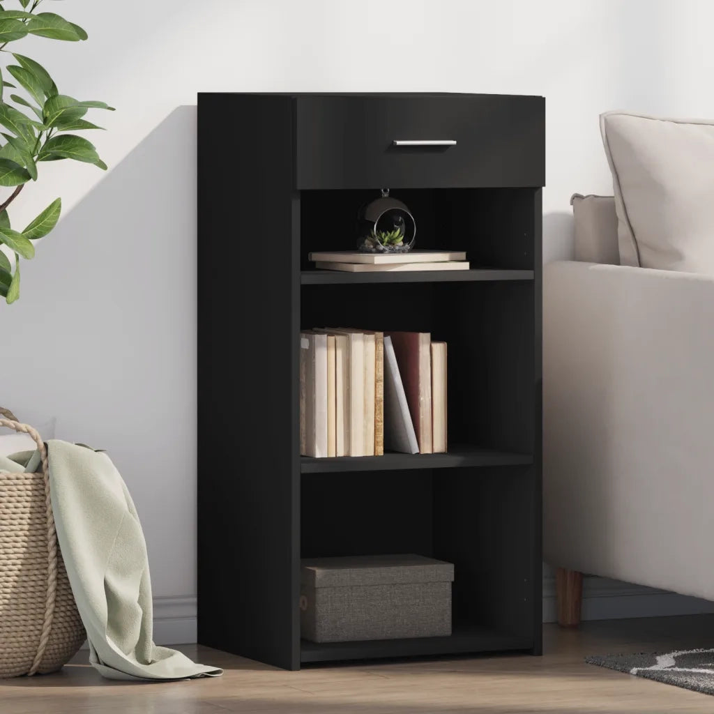 Credenza Nera 45x42,5x93 cm in Legno Multistrato 846321