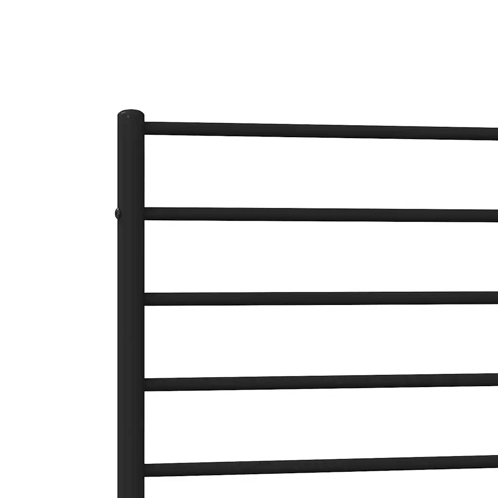 Letto singolo | Letto per adulti | Giroletto con Testiera in Metallo Nero 107x203 cm