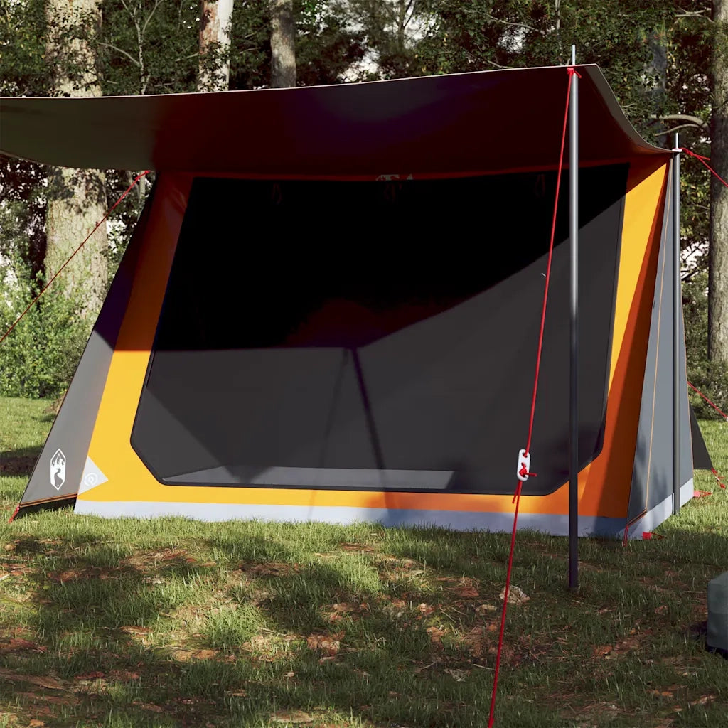 Tenda da campeggio | Tenda da campo 2 Persone Grigio e Arancione Impermeabile