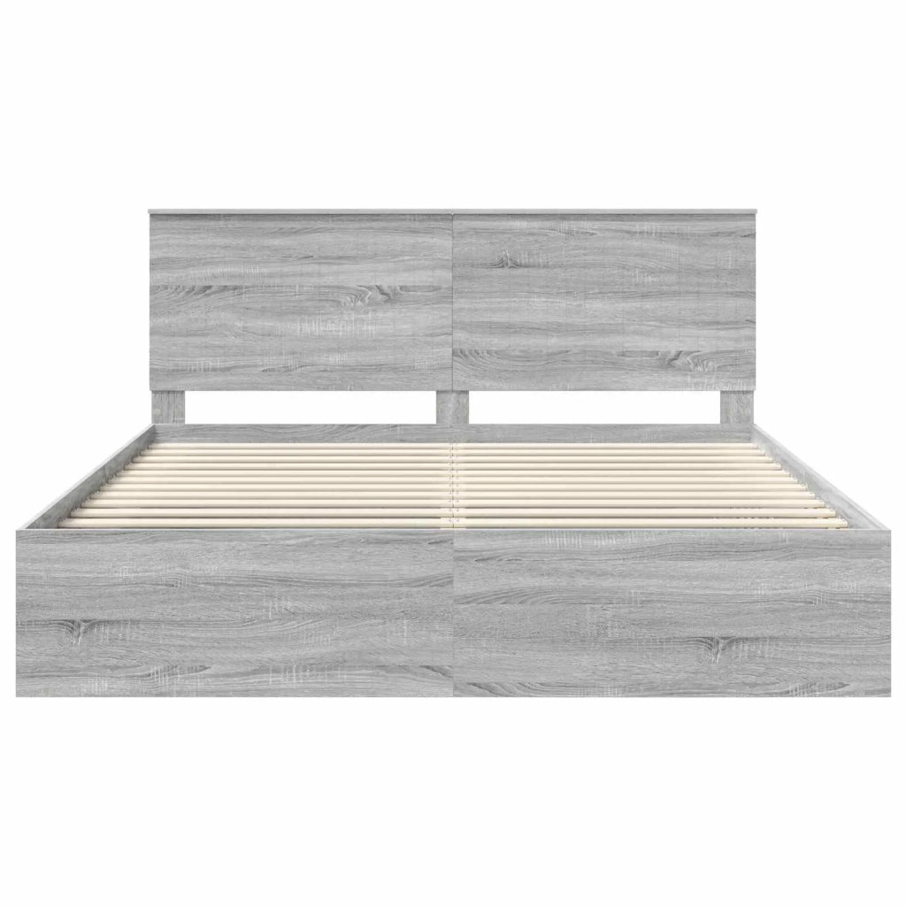 Struttura del letto Grigio Sonoma 180 x 200 cm Pino massello 3410979
