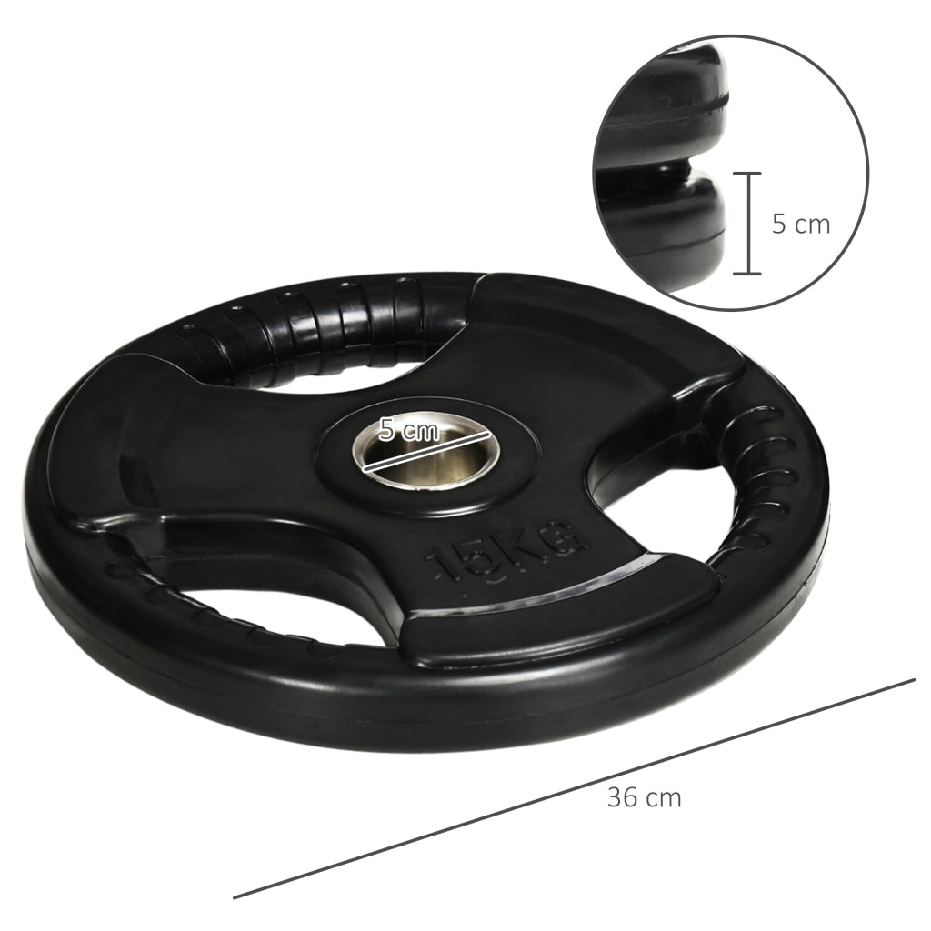 Dischi per Manubri 15 kg ¨C zephmum ¨C 2 Pezzi Gomma Antiscivolo