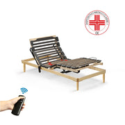 Rete Venus Elettrica Wireless 80X190 26 doghe anticigolio, 3 snodi, movimento motorizzato testiera e pediera con telecomando, sospensioni SEBS |MADE IN ITALY-DETRAIBILE 19%|