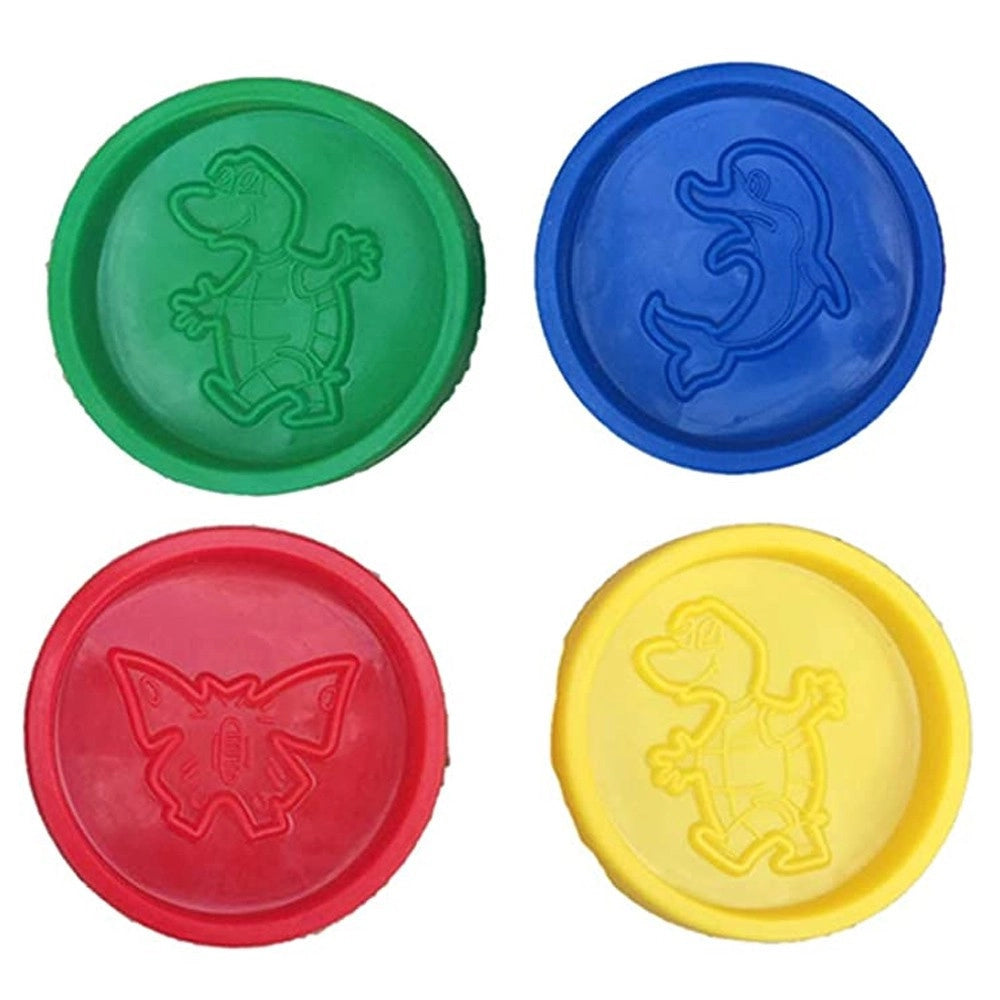 Trade Shop - Set 3 Barattoli Di Pasta Plastilina Con Formine Plastichina Modellante Portatile -