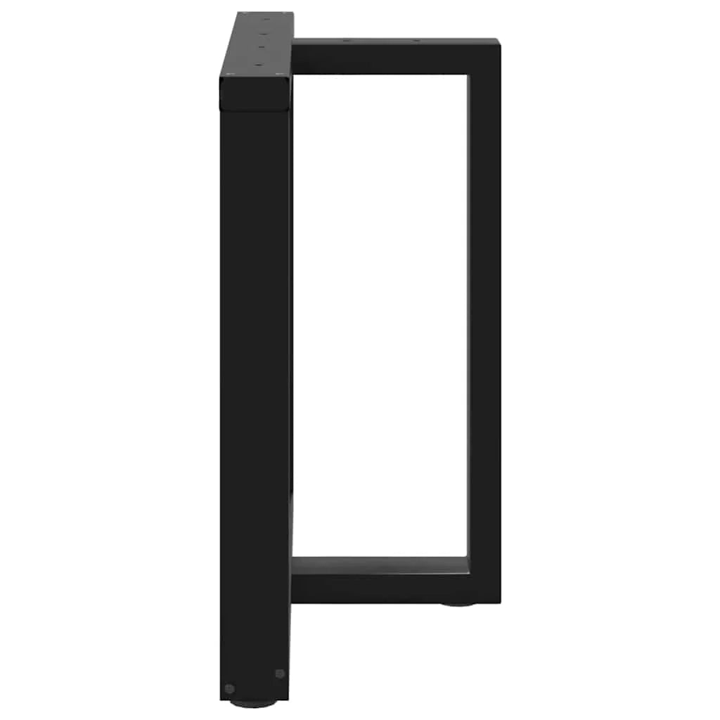 Set di 2 gambe regolabili a forma di T per tavolo da pranzo 80 x 35 x 72 cm design moderno acciaio nero 02_0057327