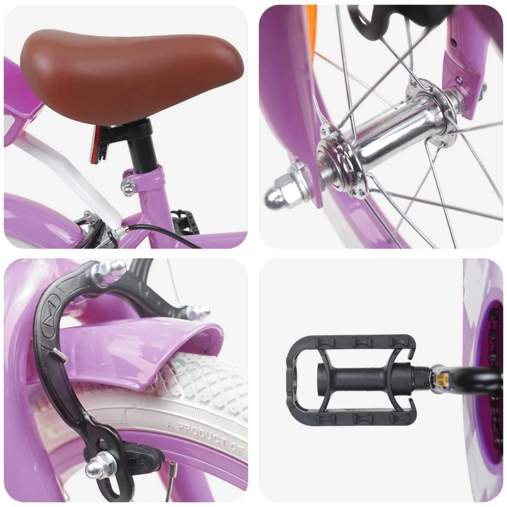 Bicicletta per Bambini 16 Pollici per bambini di 4-6 anni Viola 42009425