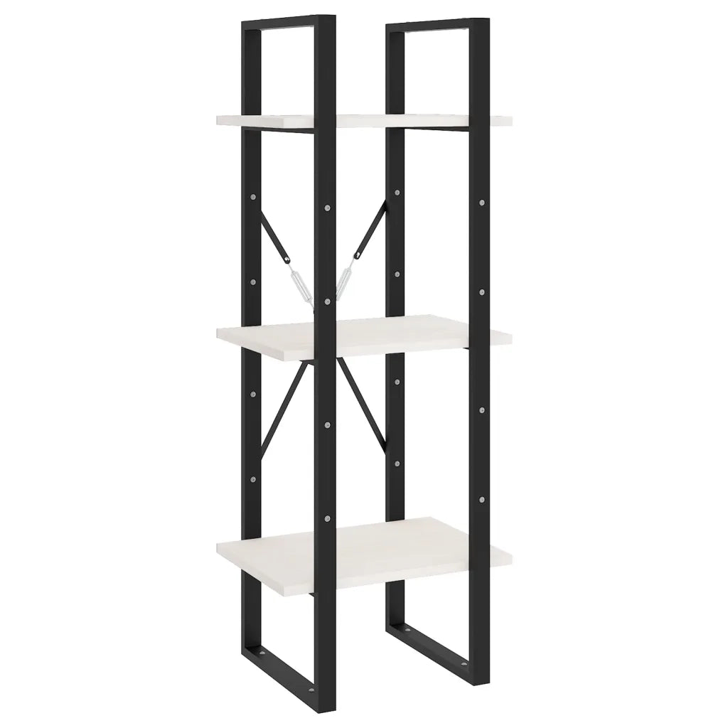Libreria a 5 Ripiani-Scaffale per Libri-Mobile di Stoccaggio Bianca 40x30x175 cm in Legno di Pino