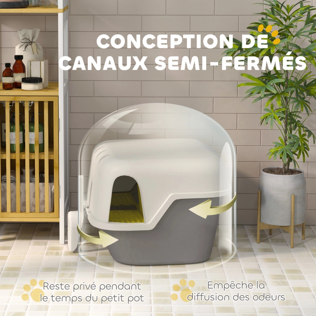 Lettiera per Gatti con Coperchio ¨C Xylo ¨C 50x50x39 cm Crema