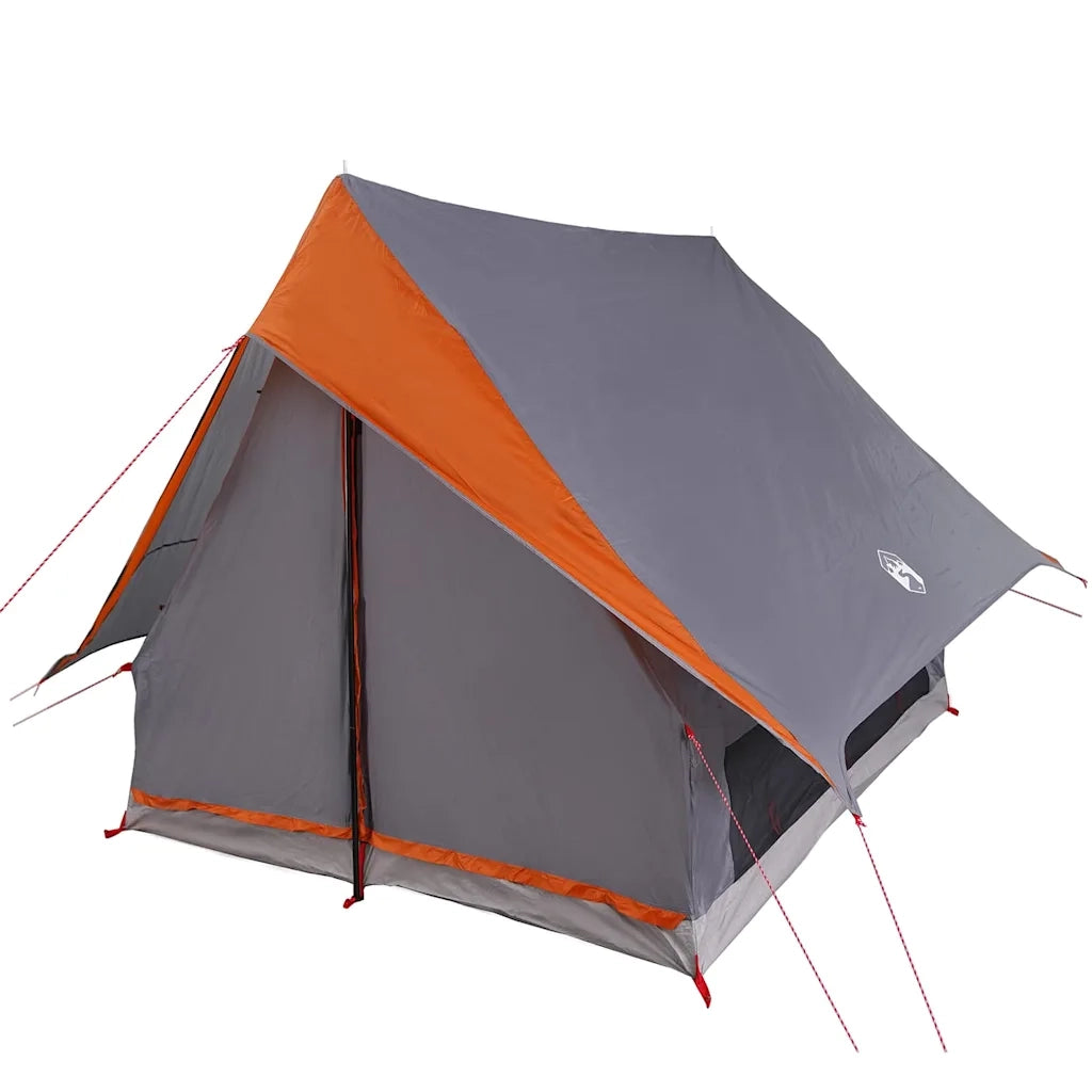 Tenda Familiare con tetto Grigio e arancione 220 x 220 x 184 cm 4100675