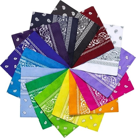 Bandana unisex, asciugamano per collo in cotone per uomini e donne, bandana con colori misti (55 x 55 cm) 6/10/12/14 Pacchi sciarpa per animali, capelli, casa