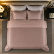 Rositene, set Completo Letto Matrimoniale in Percalle, Rosa