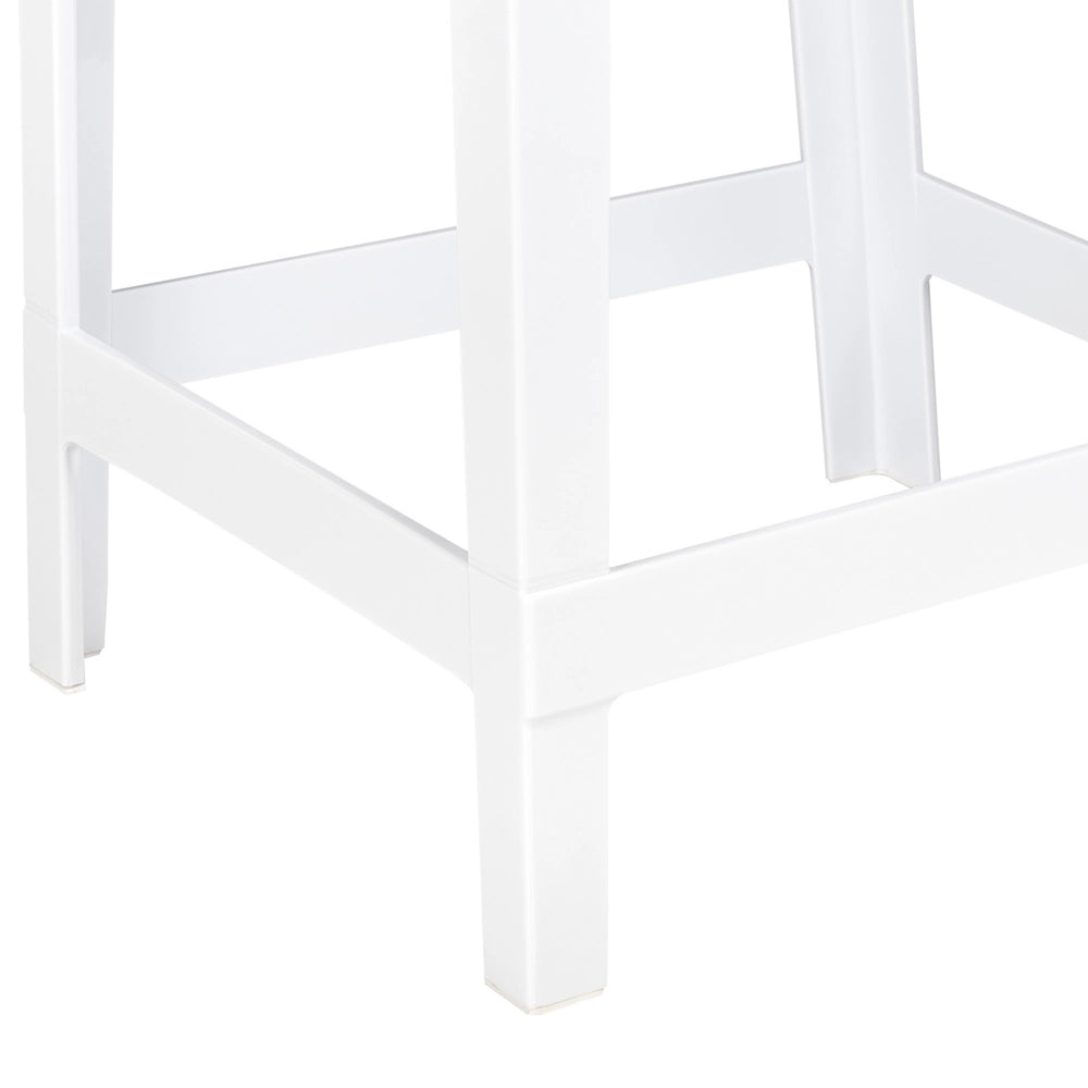 Set di 2 sgabelli da bar plastica bianco sedie da bar sedia alta cucina moderno