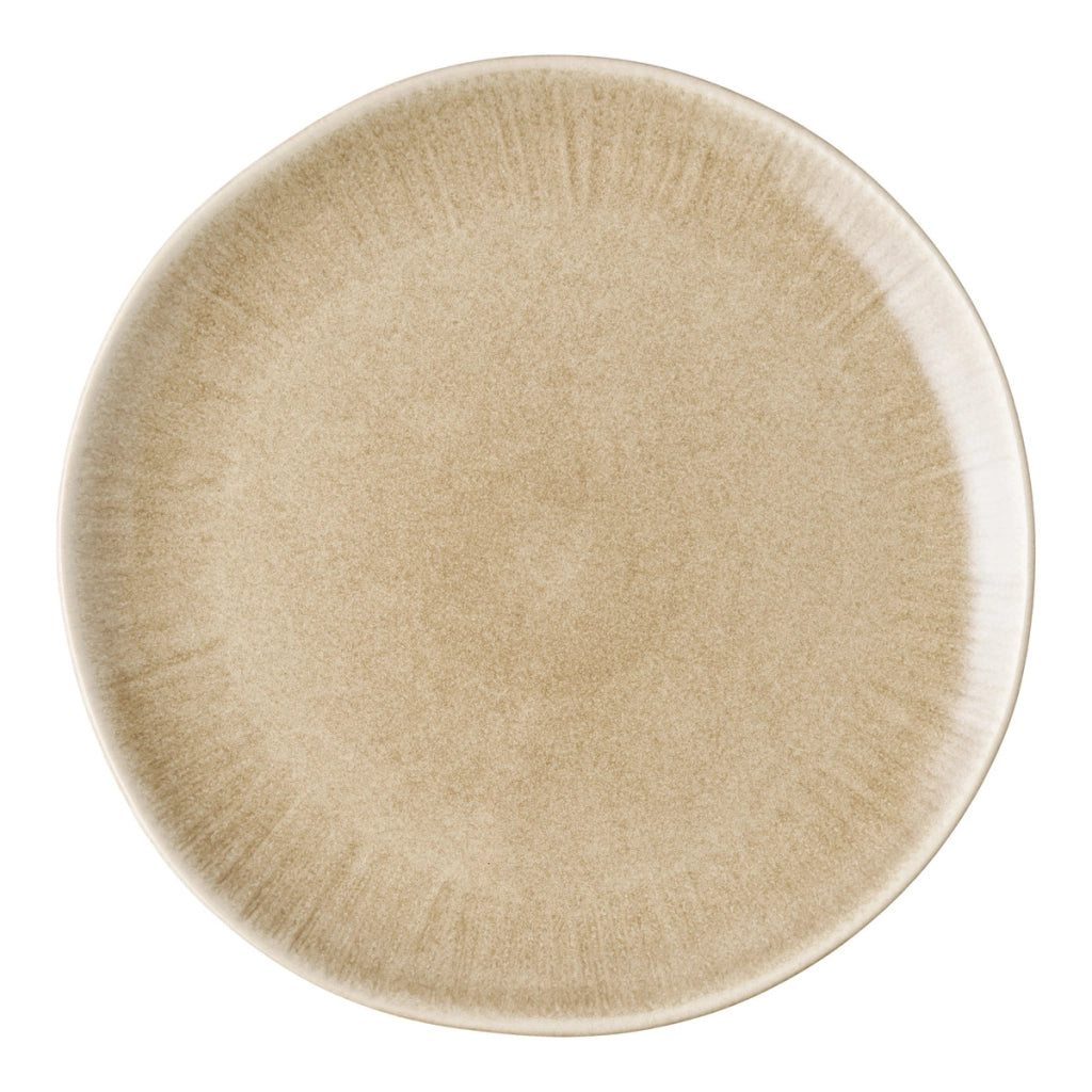 Piatto da cena Viola in gres beige ø27 cm — set da 4