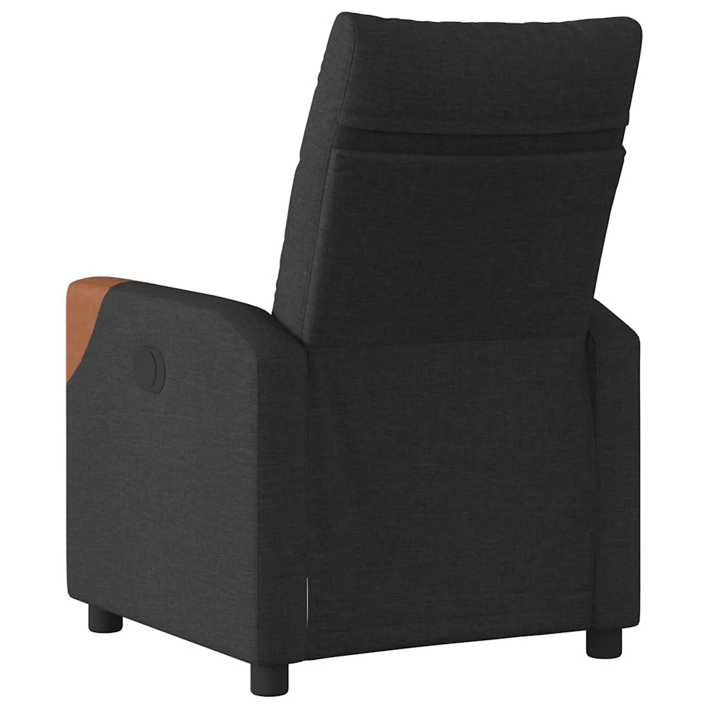 Poltrona Elettrica Reclinabile Nera in Tessuto 3323992