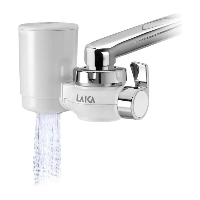 Laica R20A Genova Filtro per Rubinetto HYDROSMART+ METAL STOP 1200 L 2 Funzioni Made in Italy colore Bianco