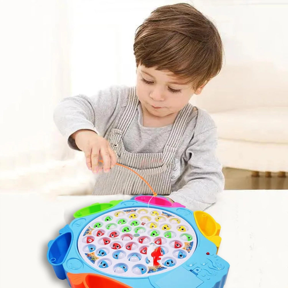 Gioco di Pesca per Bambini da Tavola con Pesciolini e 5 Canne da Pesca Multicolore