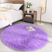 Tappeto Ronde Piuma, Tappeto Piuma per Camera da Letto e Salotto, Tappeto Bambino morbido per Ragazze, Tappeto Moderno soffice 200 x 200 cm