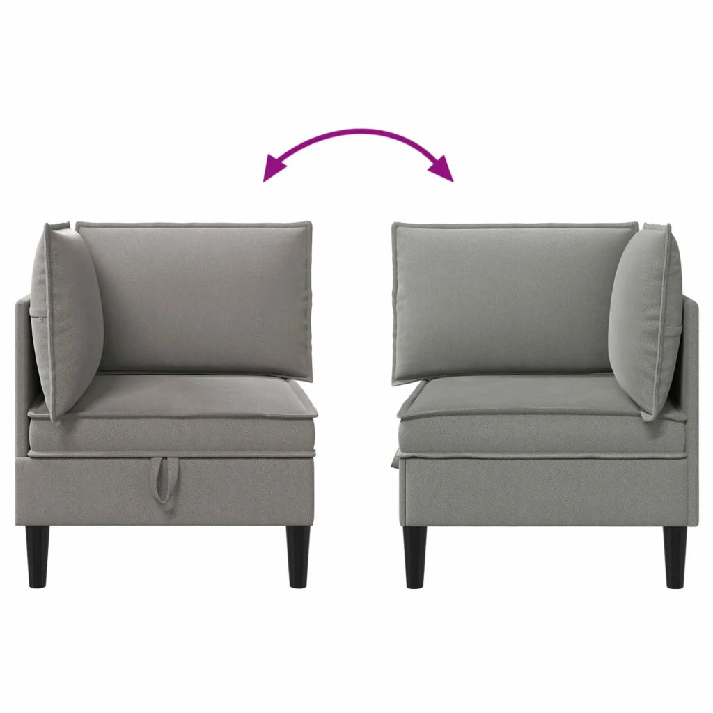 Divano Angolare con Storage Grigio scuro Velluto 42027092