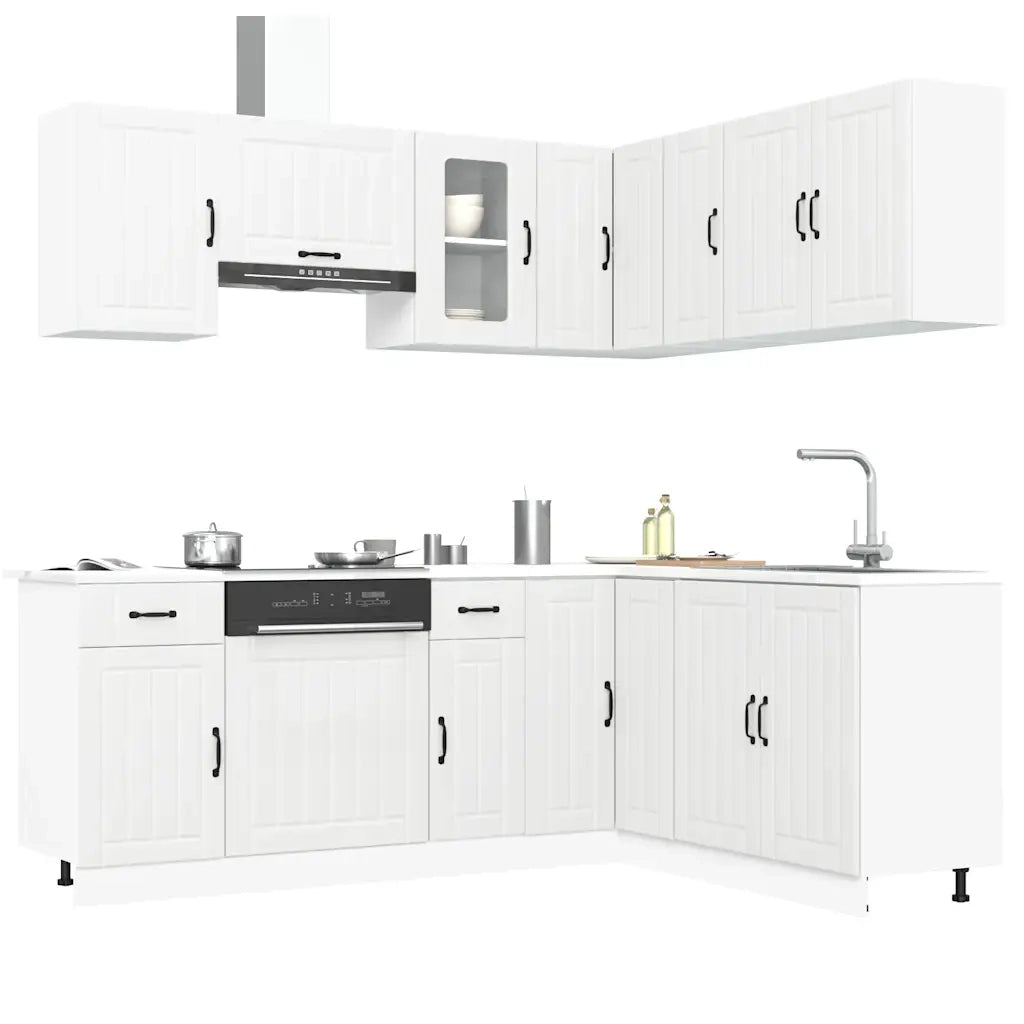 Set Mobili da Cucina 11 pz Lucca Bianchi Legno Multistrato 3314951