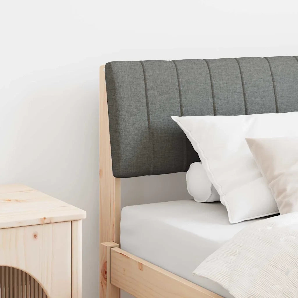Testiera | Testata imbottita Grigio scuro 80 cm Pino massello