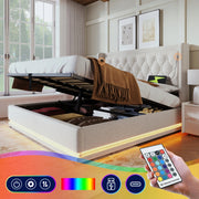 Letto matrimoniale 160x200 - Xylo - USB-C LED 3 lati beige