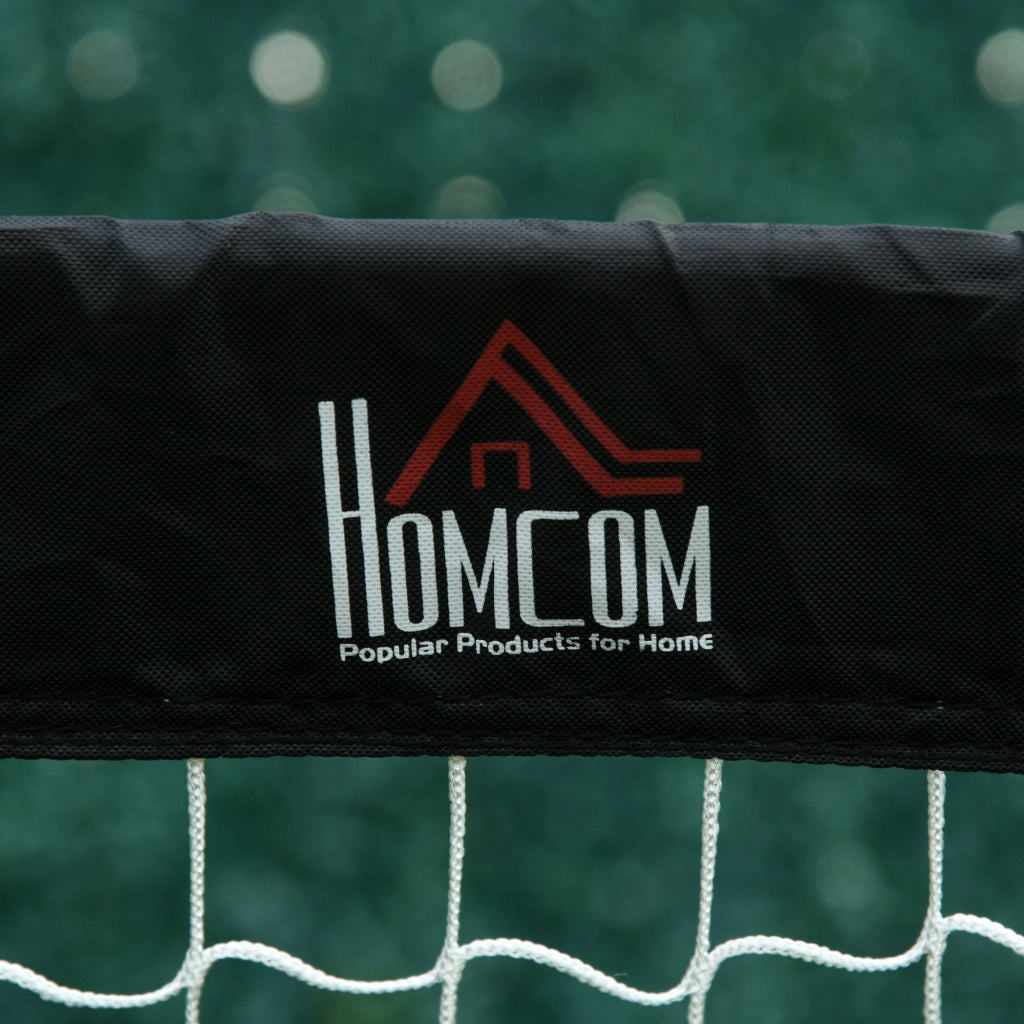 Porta da calcio pieghevole ¨C zephmum ¨C 2 pezzi nero 183x90x90 cm