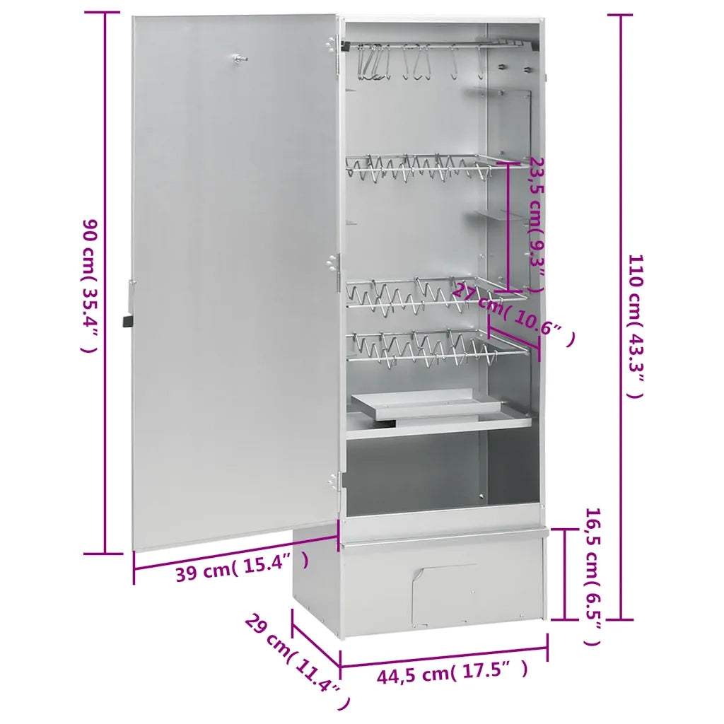 Forno Affumicatore BBQ con Tavolino in Acciaio Zincato CFW5279799