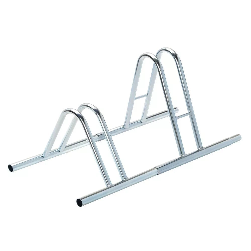 Rastrelliera Portabici in Ferro Zincato, Modulare, Porta Bicicletta Da Giardino e Da interni, Componibile Per Più Moduli (2 moduli)