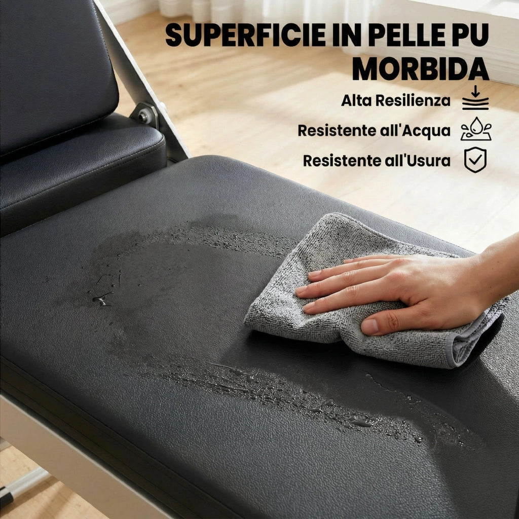 Reformer Pilates Pieghevole per Casa con 2 Bande Elastiche
