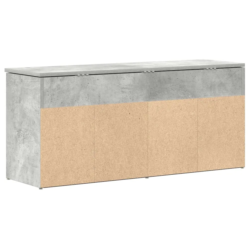 Scarpiera-Scaffale per scarpe Grigio Cemento 102x30,5x45 cm in Legno Multistrato