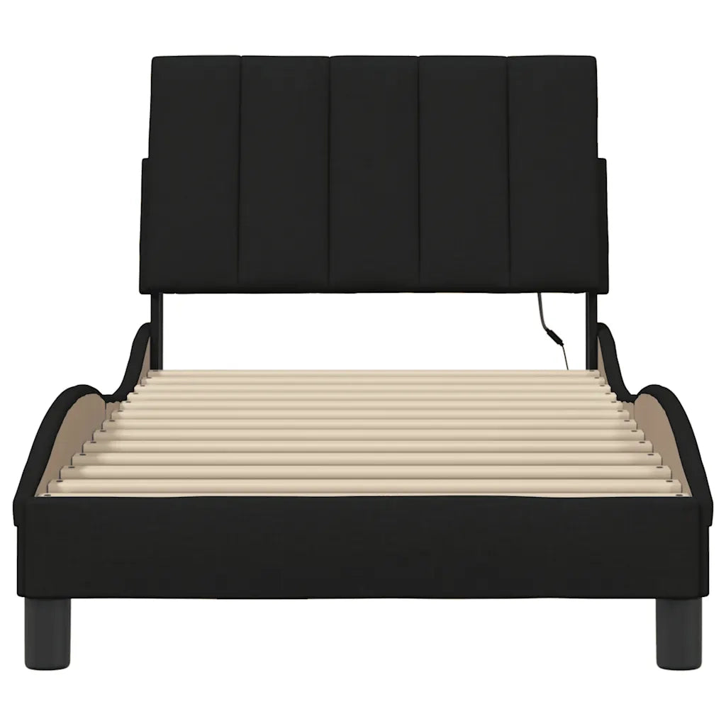 Giroletto senza Materasso Hanko Nero 80x200 cm Tessuto