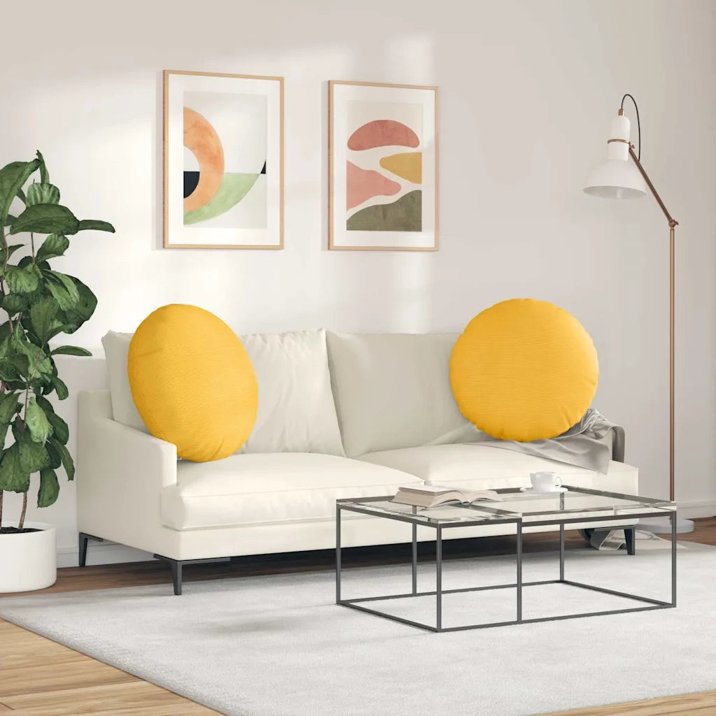Cuscini per Seduta 2 pz | Cuscini per sedie Giallo Chiaro ?60 x 21 cm