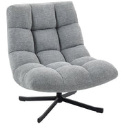 Poltrona girevole senza braccioli ¨C Xylo ¨C tessuto chenille grigio 75x95x90 cm