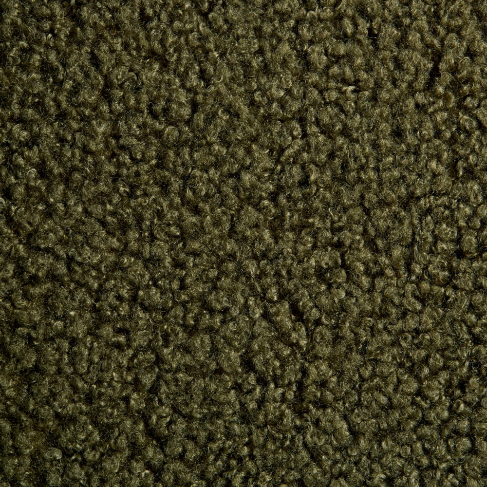 Set di 2 sedie con gambe senza braccioli Bouclè PU Gambe in ferro nero Design contemporaneo e retrò Sedute per la sala da pranzo verde scuro