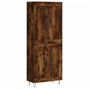 Credenza | Madia | Buffet da pranzo | Armadio da pranzo Rovere Fumo 69,5x34x180 cm in Legno Multistrato