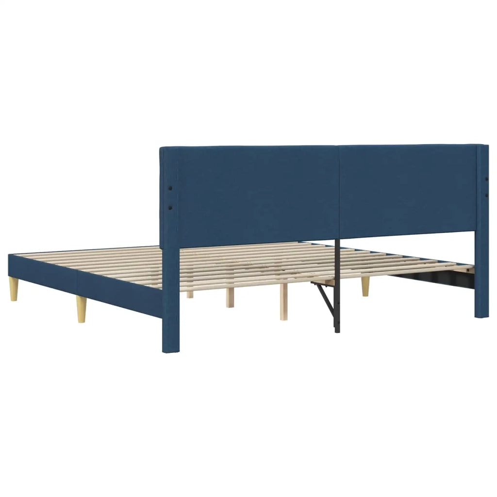 Struttura del letto con testiera-Giroletto Blu 180 x 200 cm Tessuto 349260
