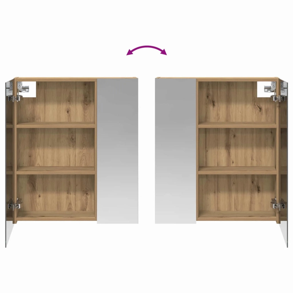 Mobiletto per specchio da bagno con porta Rovere Artigianale 889062