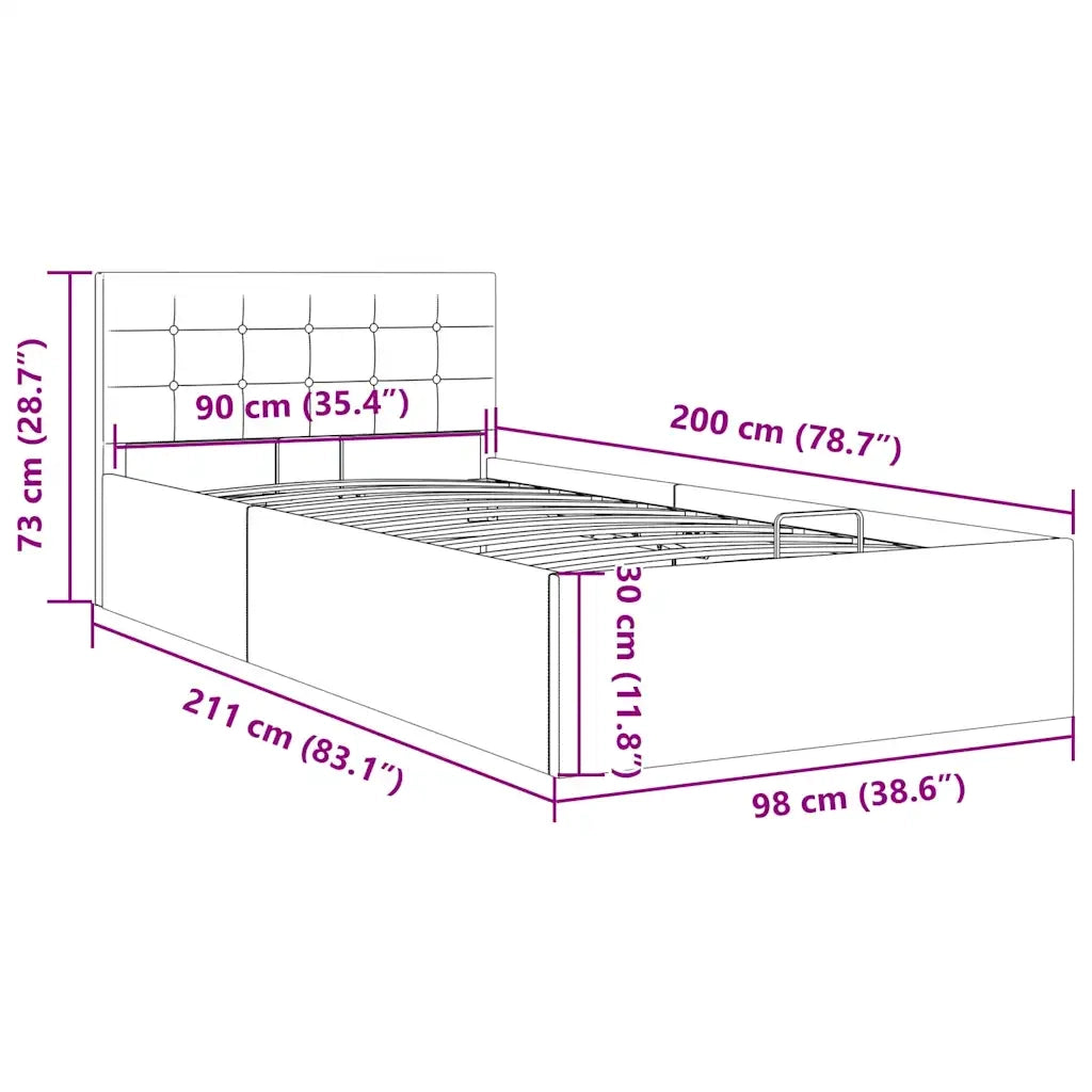 Giroletto Idraulico Contenitore Grigio Scuro Tessuto 90x200cm 285570